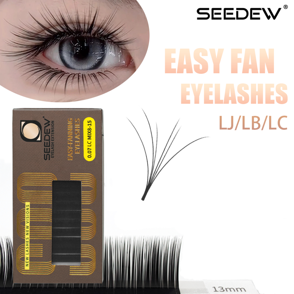 SEEDEW Fox Series Camellia Lashes LJ LB LC LD Curl Eyelashes ขนตาธรรมชาติขนตานุ่มไม่มีกาว