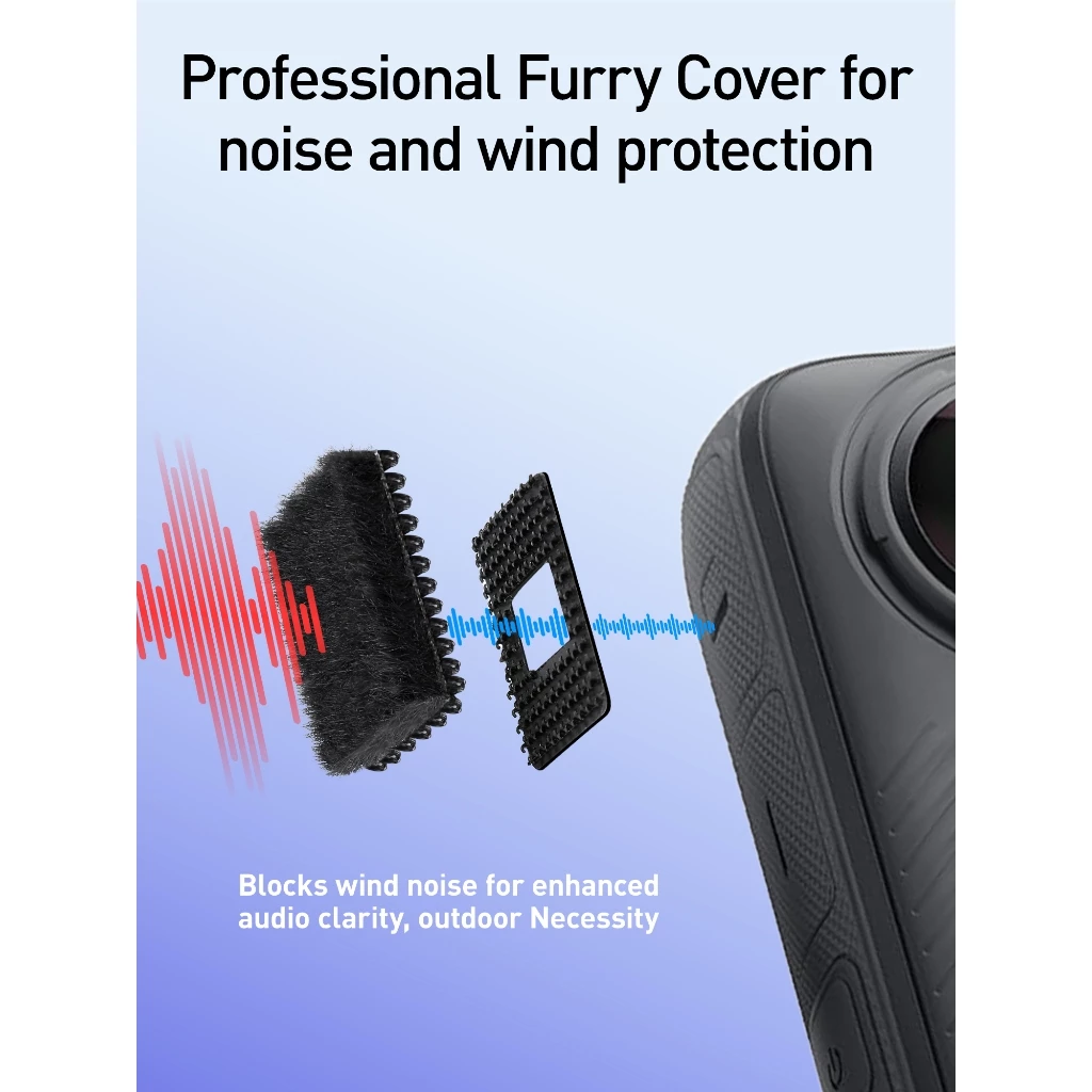 Mic Furry Wind Muff สําหรับ Insta360 X4 / Insta360 X3 ชุด 8 ชิ้น thumbnail 3
