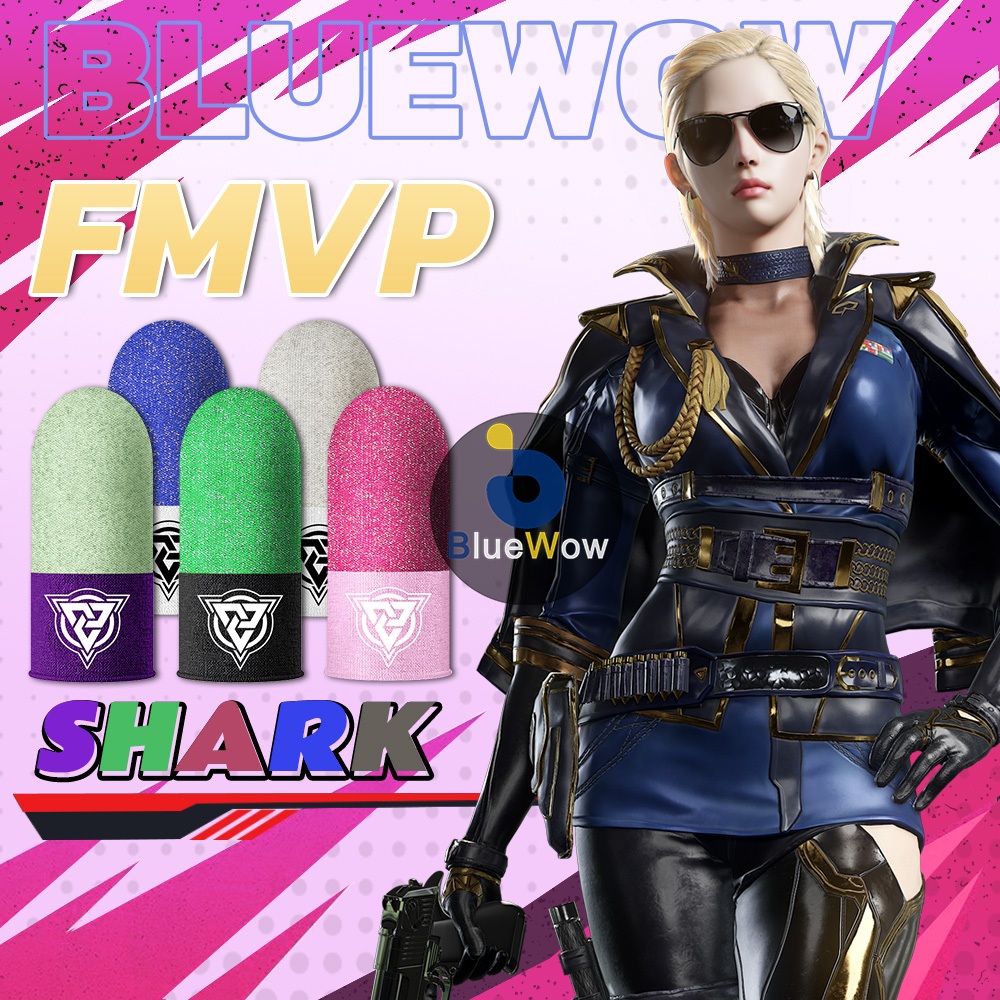 Bluewow ถุงมือเล่นเกม ระบายอากาศ กันเหงื่อ กันลื่น สําหรับ Free Fire