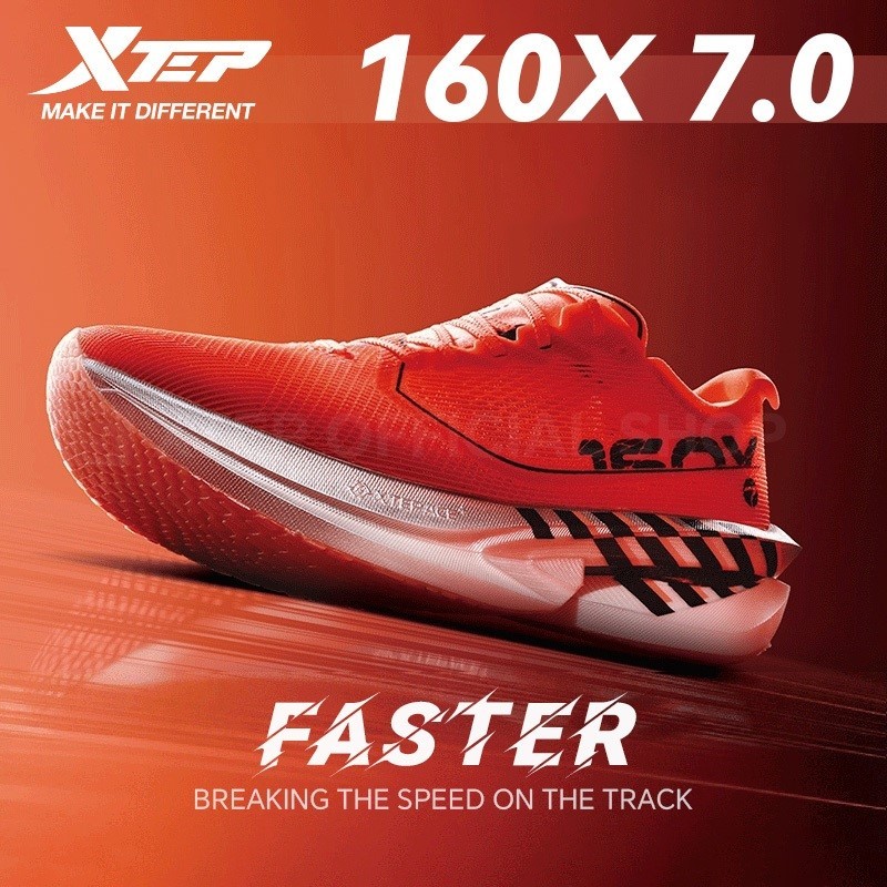 【xtep】160X7.0 | รองเท้าวิ่งมาราธอนแผ่นคาร์บอนแบบ All-around 42 กม.+ PACE 4-5