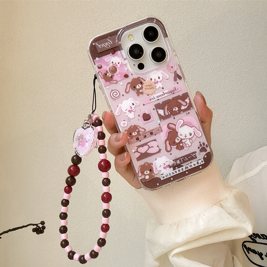 สําหรับ iphone Case 17 Pro Max 16 Pro Max 15 Pro Max 14 Pro Max Sparkling Powder - เคสโทรศัพท์กระต่า