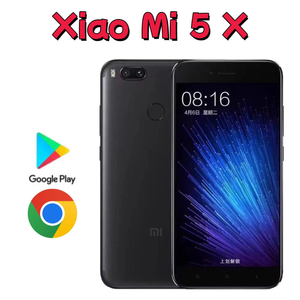 สมาร์ทโฟน Xiaomi 4G ดั้งเดิมมือสอง MI5X 3/4ROM + 32/64GB 12.0MP ปลดล็อคลายนิ้วมือ 3080mAh 90% ใหม่