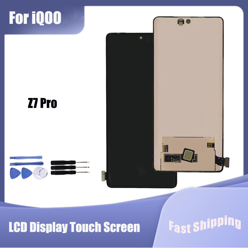 AMOLED สําหรับ iQOO Z7 Pro จอแสดงผล LCD Touch Screen Digitizer Assembly Replacement Parts