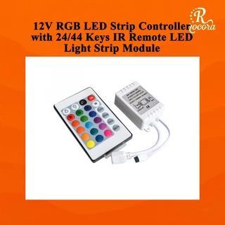 12V RGB LED Strip Controller พร้อม 24/44 คีย์ IR Remote สําหรับ 3528 5050 LED Light Strip โมดูล