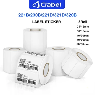 Clabel ฉลากความร้อน 40x30 มม. แกนกลาง 40 มม. สำหรับเครื่องตั้งโต๊ะ ป้ายราคา สินค้าทั่วไป ไม่กันน้ำ