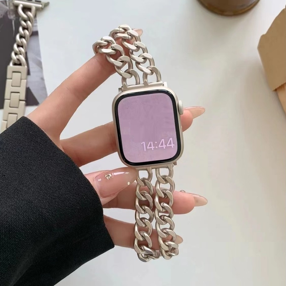 Luxury Chain i Watch Strap For watch Series11, 10 9 8 7 6 5 4 3 2 1 Stainless Steel watchband for i 