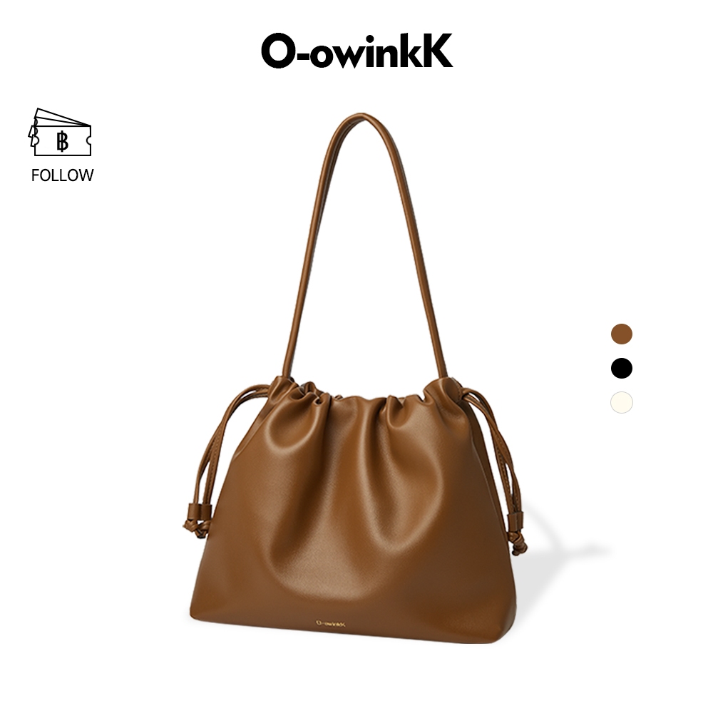 OWINKK Nimb Bag กระเป๋าสะพายไหล่ ความจุขนาดใหญ่ เนื้อสัมผัสนุ่ม ดีไซน์เรียบง่ายแ