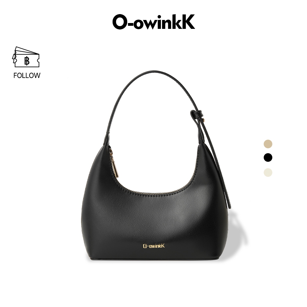 OWINKK Moon Bag กระเป๋าสะพายไหล่แฟชั่นยอดนิยม ขนาดเล็ก เรียบง่าย สําหรับผู้หญิง