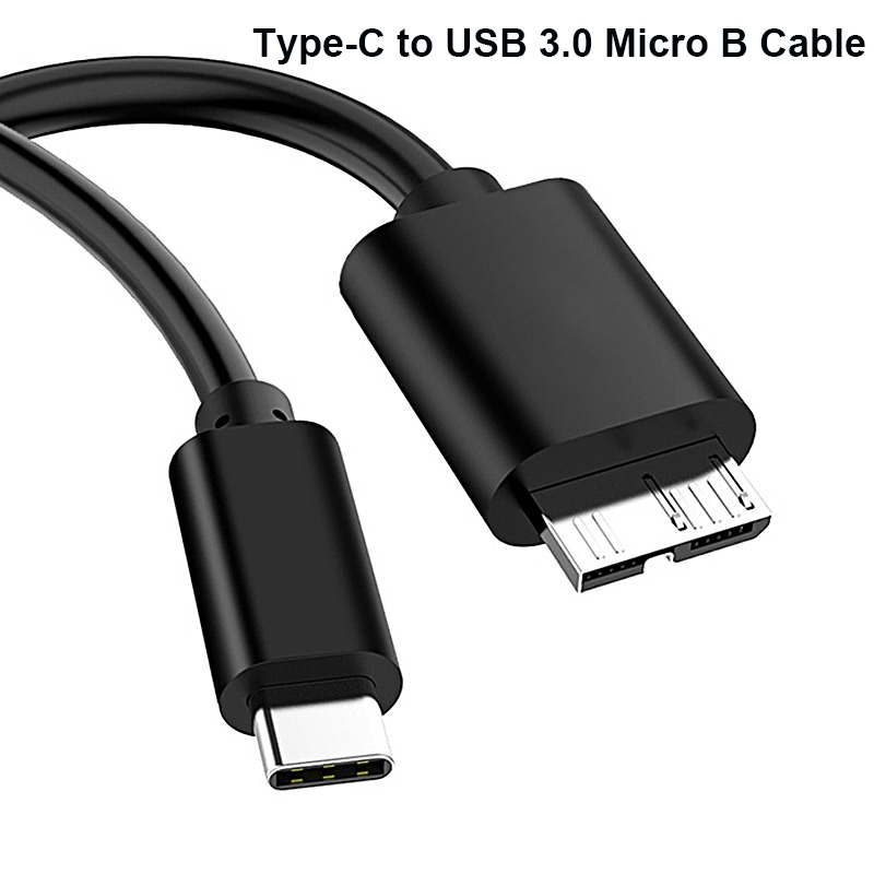 สาย USB C ถึง Micro B USB 3.0 ประเภท C 5Gbps HDD SSD Data Transfer Connector Adapter สําหรับ PC แล็ปท็อปฮาร์ดไดรฟ์สมาร์ทโฟน Type C กล้องดิสก์สาย HDD Enclose สาย