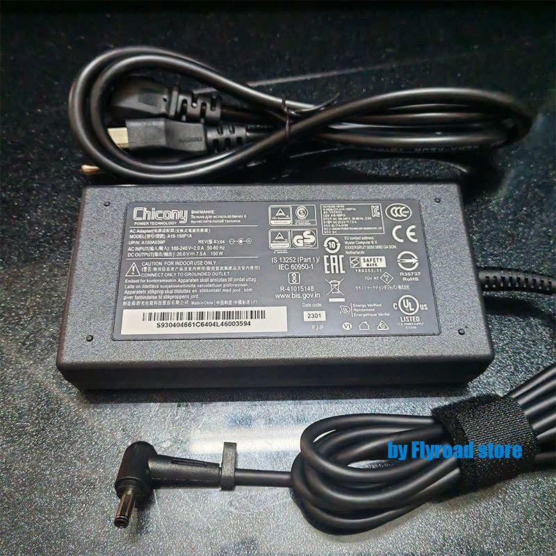 Chicony 150W สําหรับ MSI Pulse GL66 11UCK-1256AU Charger สําหรับ Gigabyte 2025 Aero X16 แล็ปท็อปสําห