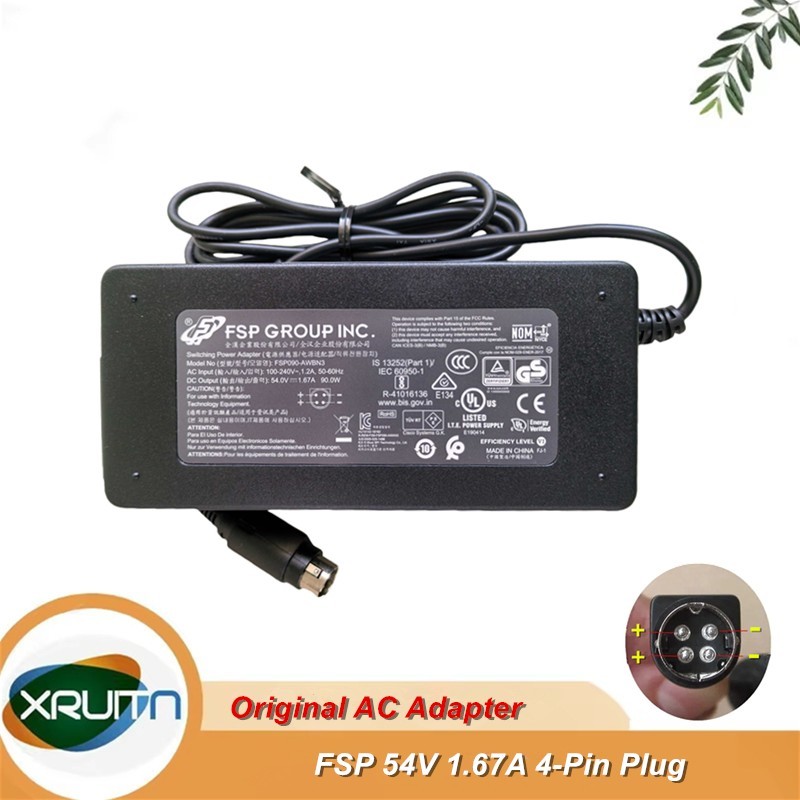 Original FSP090-AWAN2 FSP090-AWAN3 54V 1.67A 90W 4-PIN AC Adapter สําหรับ CISCO SG350-10P SG250-10P 