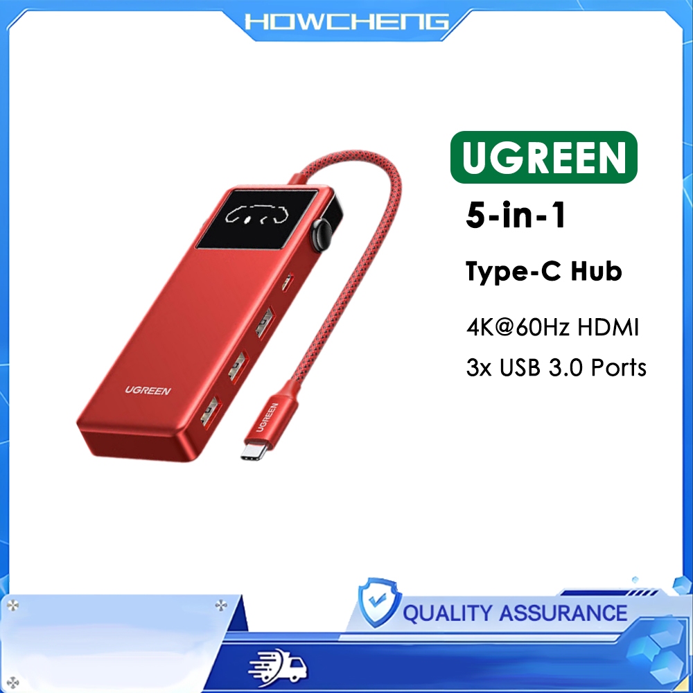 UGREEN Uno Series ฮับ USB-C: 5-in-1/7-in-1 พร้อม 4K@60Hz HDMI, PD 100W, 10Gbps USB 3.2