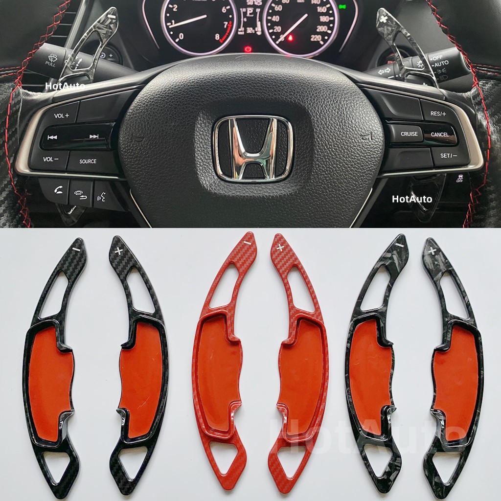 Honda แพดเดิ้ลชิพพวงมาลัย คาร์บอน Paddle Shift Honda City 2020-2025 / CRV 2017-2021 / HRV 2022-2025 / Accord Odyssey 2015-2022