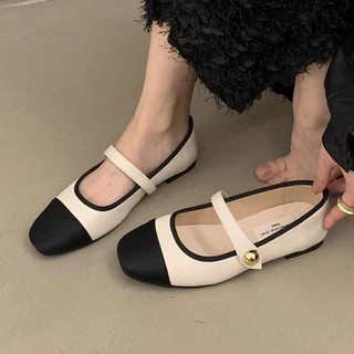 Soft Sole French Mary Jane Flat Shoes for Women - Square Toe