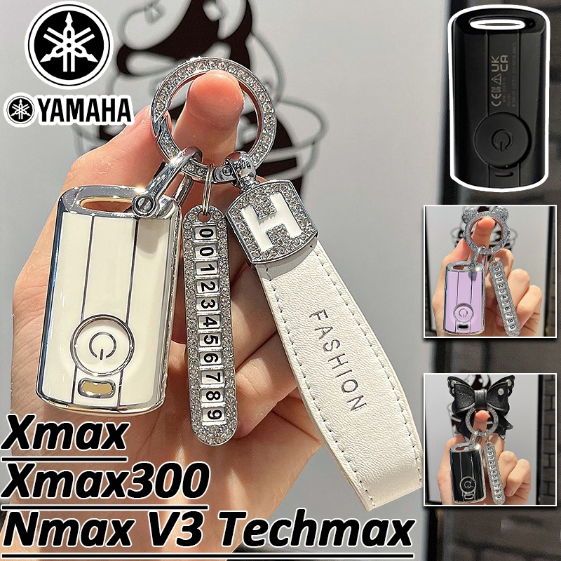 ฝาครอบกุญแจ Yamaha สําหรับ Xmax/Xmax300/Nmax V3 Techmax เปลือกกุญแจรีโมท Xmax เคสกุญแจพวงกุญแจ 2024 2025