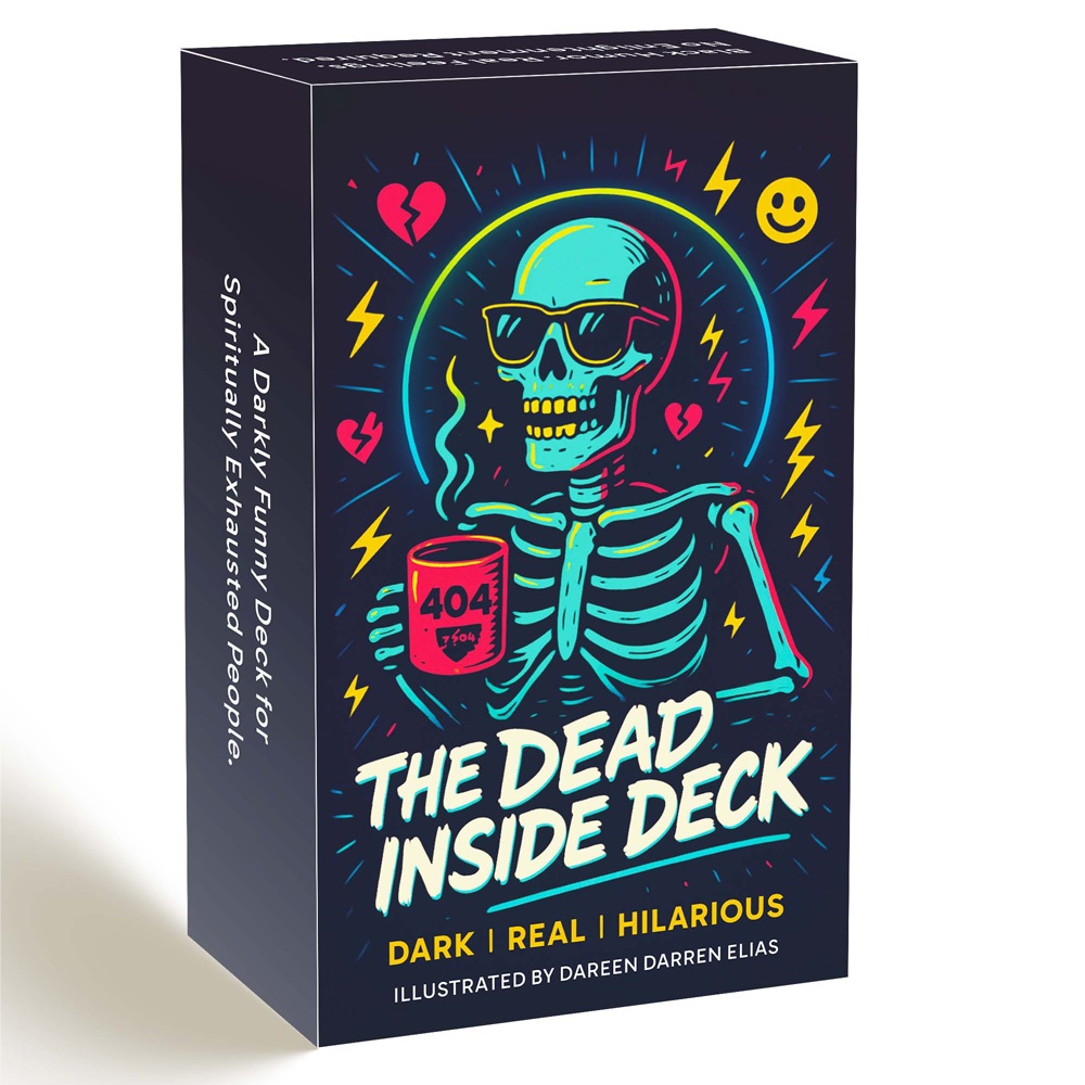 The Dead Inside Deck Tarot Cards, 54 การ์ด 13x8 ซม., Skeletal Divination Oracle, Meet Death ด้านล่างดาดฟ้า, Spiritual Fatigue Relief