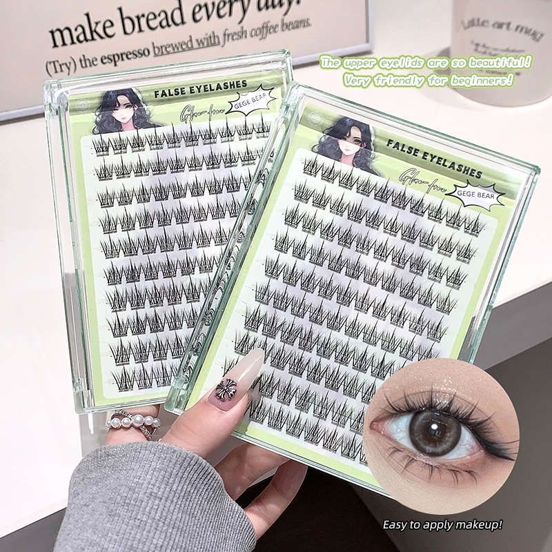 GEGE BEAR ขนตาปลอมแบบมีกาวในตัว 12 รูปแบบ - 3D ดัดผมยาวขนตาธรรมชาติอะนิเมะสไตล์ตาโต GX3017