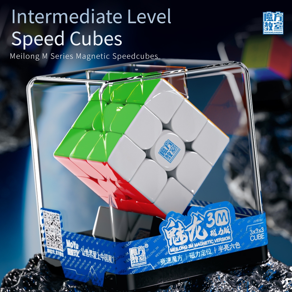 MOYU M Magnetic Cube Professional Moyu Meilong แม่เหล็กสติกเกอร์ Cubo magico ของเล่นการเรียนรู้สําหรับเด็ก