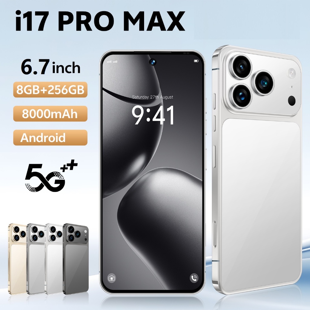A17 Pro Max สมาร์ทโฟน 4G/5G หน้าจอ 6.7 นิ้ว 8GB + 256GB กล้องหน่วยความจํา 78MP + 108MP แบตเตอรี่ 800