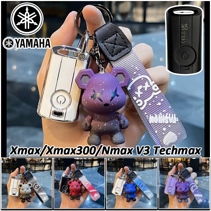 เคสกุญแจ Yamaha สําหรับ Xmax/Xmax300/Nmax V3 Techmax ฝาครอบกุญแจรีโมท Xmax เคสกุญแจ Yamaha 2024 2025