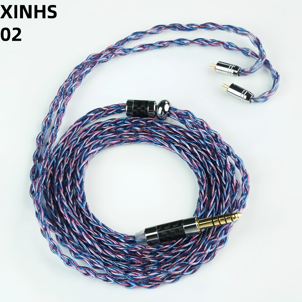 XINHS02 8-core 7N single crystal copper+single crystal copper silver plated high-resolution HIFI ear