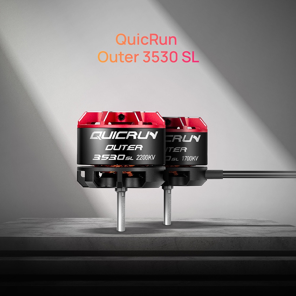 HobbyWing QuicRun ด้านนอก 3530 SL 1700KV/2200KV Brushless Motor Application สําหรับ 1/10th, 1/12th RC รีโมทคอนโทรลรถปีนเขา