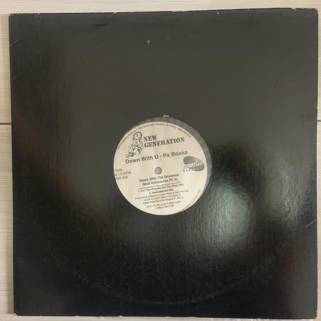 Down With U - Pa Booka – Down With The Drummer (Mad Harmonica Pt. 2) HOUSE 1992 VINYL LP