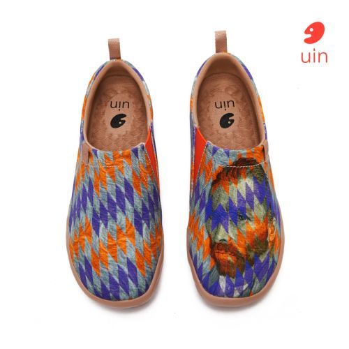 UIN Toledo I รองเท้าท่องเที่ยวสี รองเท้าส้นเตี้ยสำหรับผู้หญิง รองเท้า Lefur-My Van Gogh