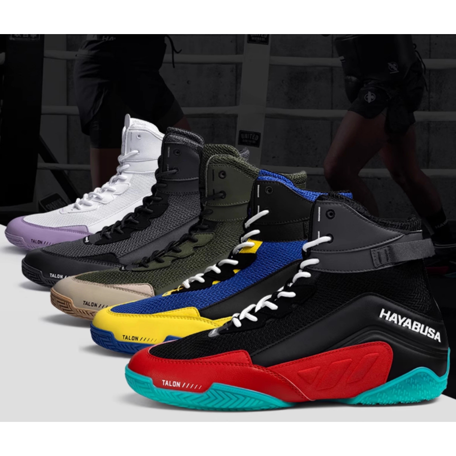 รองเท้า HAYABUSA Falcon Professional High-Top แบบAnti-Slip สำหรับมวยปล้ำและมวยสังเวียน (Sanda) เหมาะ