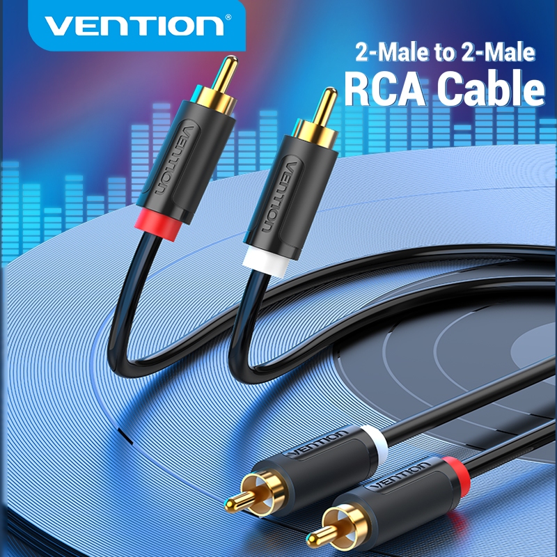 Vention 2 Rca To 2 Rca  Gold Plated Stereo Audio Cable for Dvd Tv Amplifier Cd Soundbox BCM