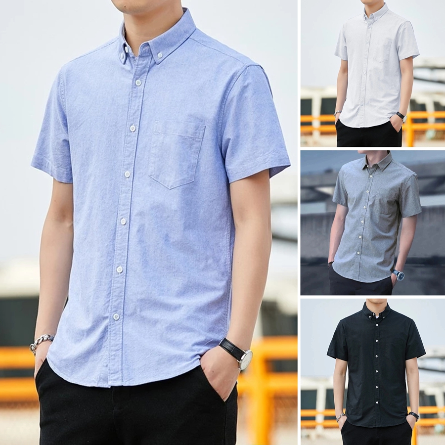 เสื้อเชิ้ตแขนยาวลำลองผู้ชายลายสไตล์ธุรกิจสไตล์เกาหลีเสื้อแฟชั่น