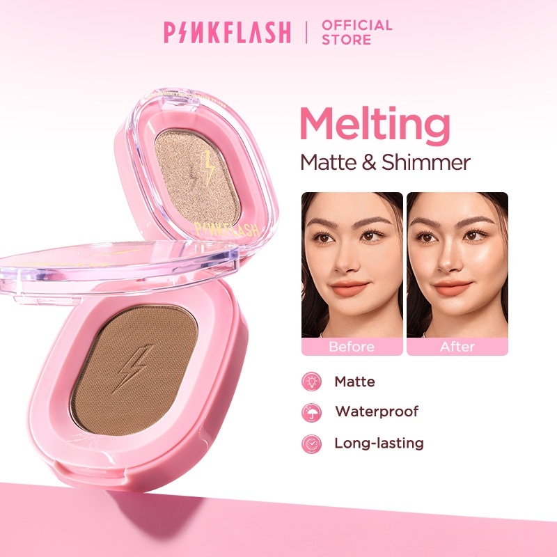 Pinkflash Ohmyshow ไฮไลต์เนื้อฝุ่น เนื้อนิ่ม มีชิมเมอร์ สำหรับแต่งหน้า