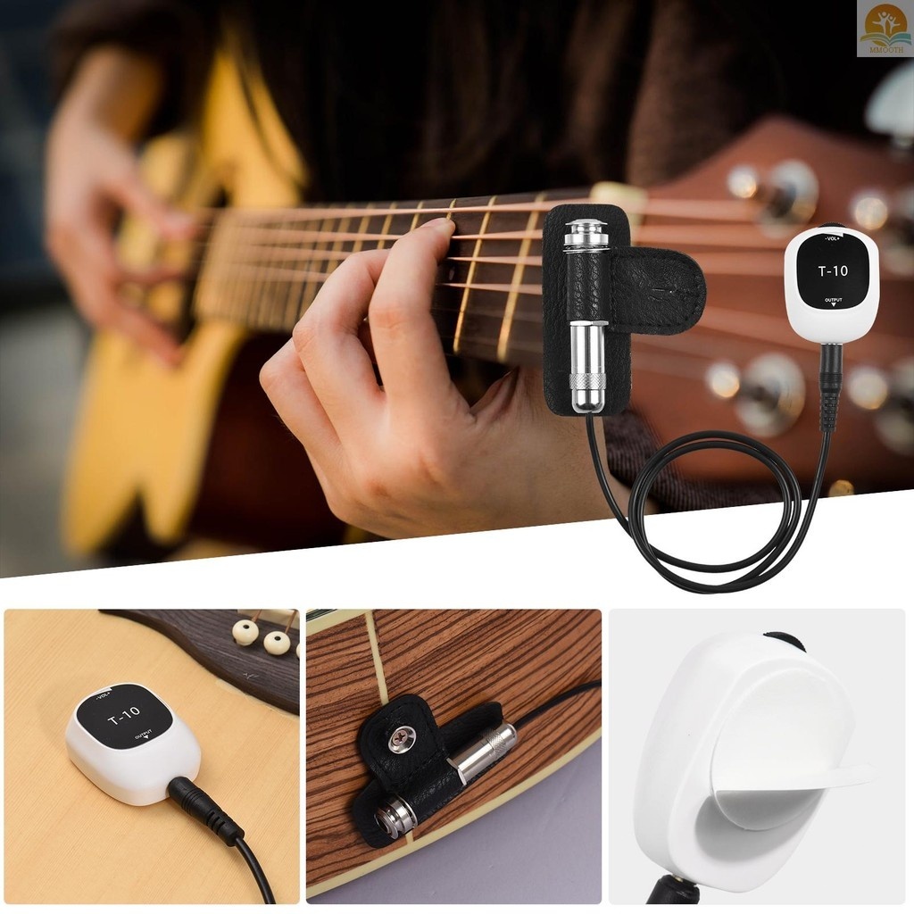 Pickup ปิ๊กอัพอเนกประสงค์ T-10Y ปิ๊กอัพกีตาร์ ปิ๊กอัพคาฮอง มีกาวในตัว 6.5 มม. สําหรับกีตาร์ Piezo Pickup Universal - รูปที่ 6