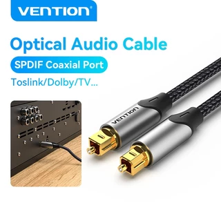 Vention สายสัญญาณเสียงใยแก้วนำแสง Hi-Fi BAV สายไฟเบอร์ออปติก Coaxial 5.1 S / PDIF Toslink PVC ทอผ้าตาข่ายสำหรับ PS4 / Xbox, ทีวี / ลำโพง
