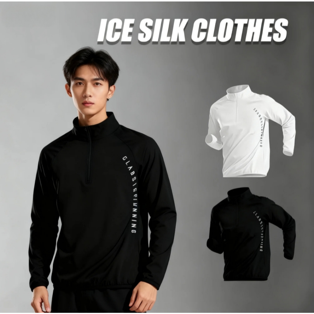 เสื้อเชิ้ตแขนยาวกีฬาวิ่งประสิทธิภาพของผู้ชาย – ระบายอากาศได้, พักความชื้น, เสื้อแข็งแรงแห้งเร็วสําหร