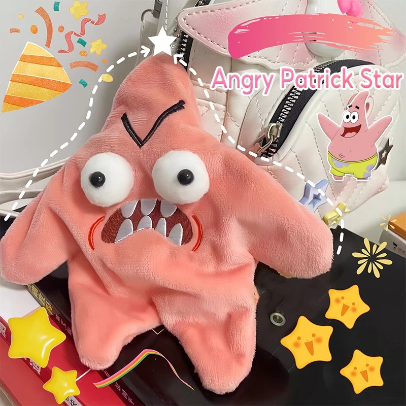 【พร้อมส่ง】Angry Patrick Star ของเล่นตุ๊กตา จี้ตุ๊กตาดาวที่เคลื่อนไหวได้ ของเล่นตลก จะเรืองแสงและเต้นรํา