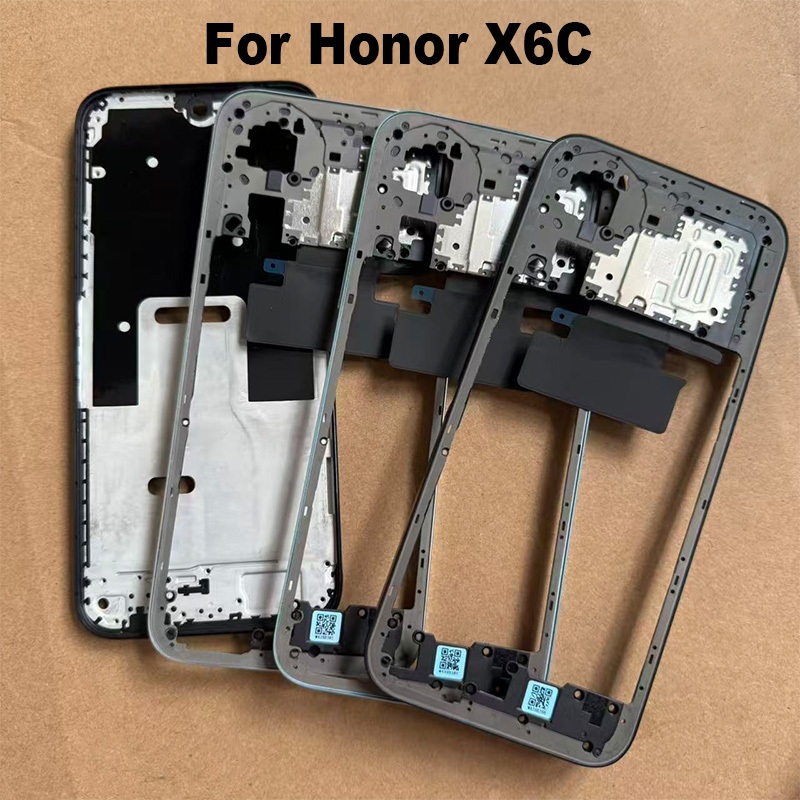 สําหรับ Huawei Honor X6C กรอบกลางด้านหน้า LCD Bezel Faceplate ที่อยู่อาศัยแชสซีอะไหล่ซ่อมเปลี่ยน