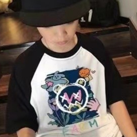 【จัดส่งจากประเทศไทย】 พร้อมส่ง  เสื้อยืดแขนสั้น พิมพ์ลายการ์ตูนน่ารัก แฟชั่นฤดูร้อน สําหรับเด็กผู้ชาย และเด็กผู้หญิง