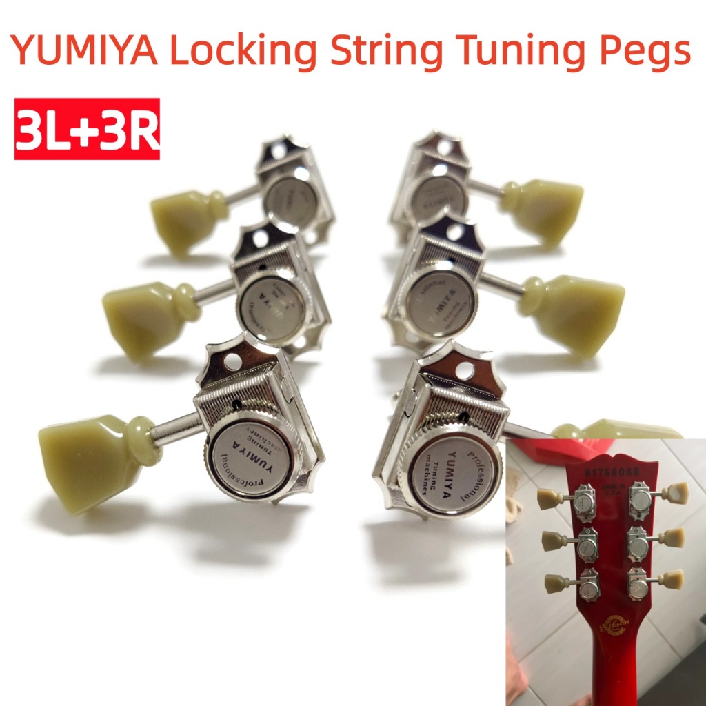 Yumiya อะไหล่จูนเนอร์กีตาร์ 3L+3R สไตล์วินเทจ 1 ชุด