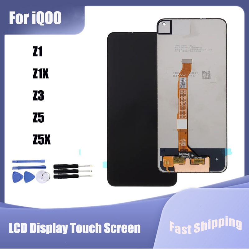 สําหรับ iQOO Z1 Z1X Z3 Z5 Z5X จอแสดงผล LCD Touch Screen Digitizer Assembly Replacement Parts