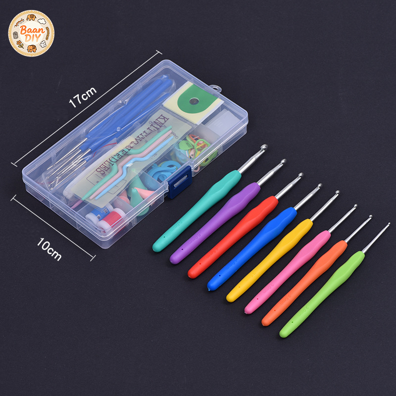 ชุดตะขอโครเชต์ครบชุด 16 ขนาดสําหรับ ทําเอง พร้อมเคส [จัดส่งที่รวดเร็ว 1-3 วัน]​ - รูปที่ 2