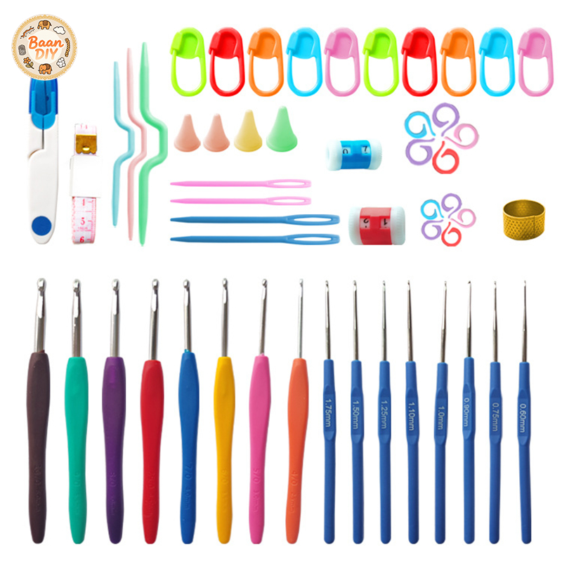 ชุดตะขอโครเชต์ครบชุด 16 ขนาดสําหรับ ทําเอง พร้อมเคส [จัดส่งที่รวดเร็ว 1-3 วัน]​ - รูปที่ 4
