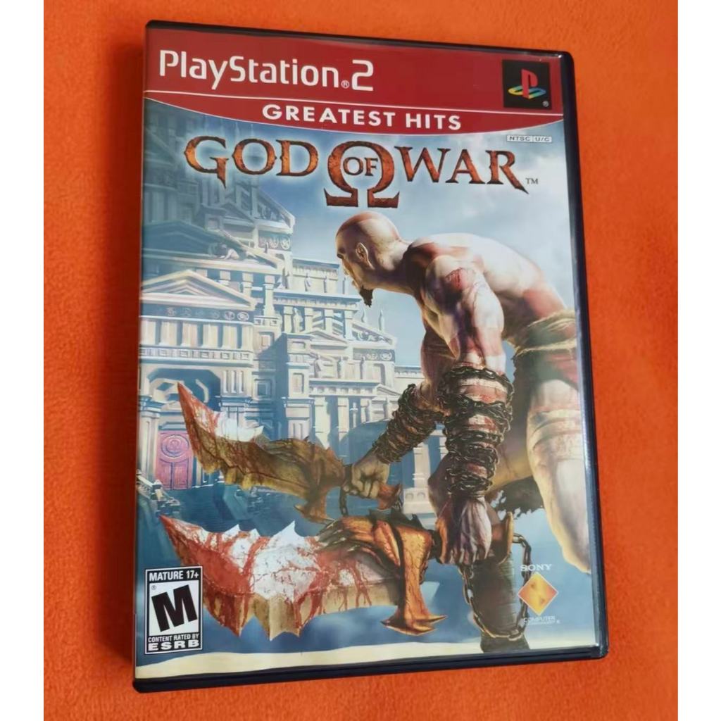แผ่นเกมแท้มือสองสําหรับ Sony PS2 God of War 1 North American Version รวมคู่มือ