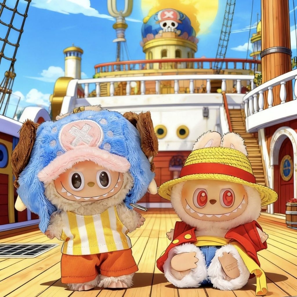 One Piece Chopper Luffy 17 ซม.เสื้อผ้าเด็ก One Generation รุ่นที่สอง Third Generation นั่ง Party Luffy เสื้อผ้าเด็ก