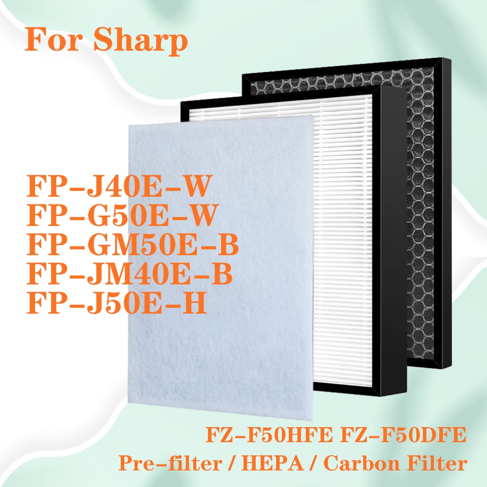 สําหรับ Sharp FP-J40E-W FP-G50E-W FP-GM50E-B FP-JM40E-B FP-J50E-H FP-JM40V-B FP-J50V-F50HFE ตัวกรองค