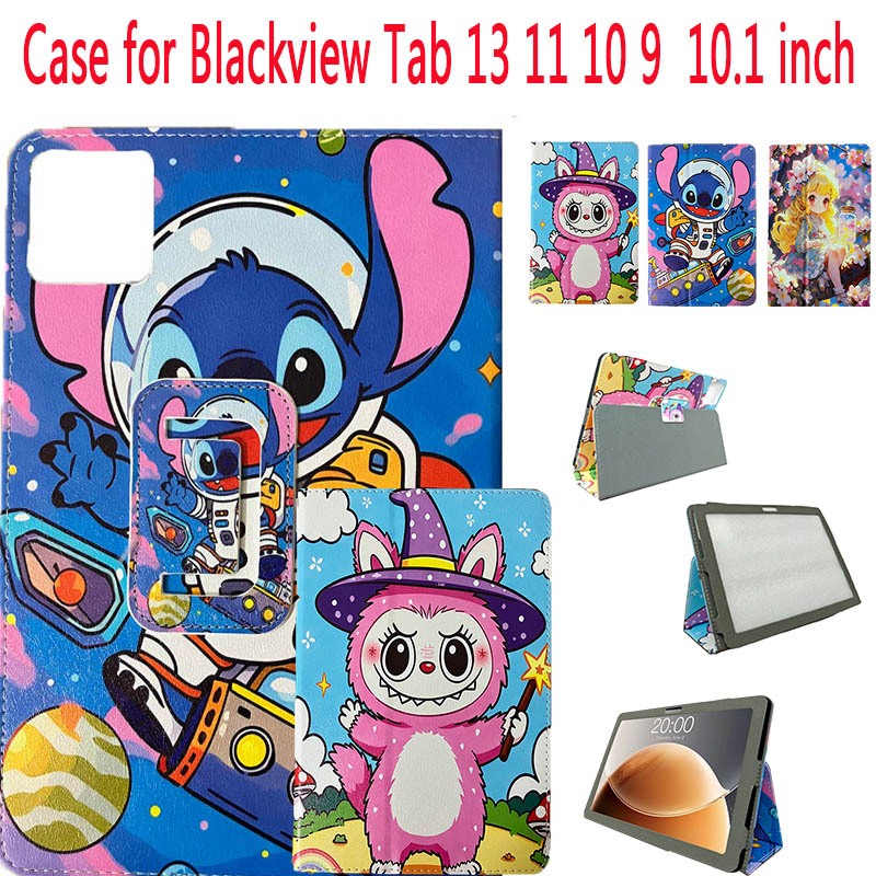 BUBU Stitch รูปแบบปลอกสําหรับ Blackview Tab 13 11 10 9 10.1 Saffia PU หนังกรณีผู้ถือฝาครอบ Blackview