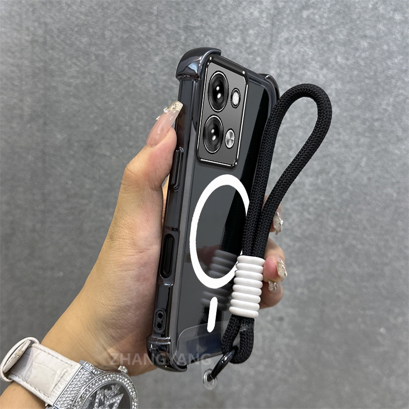 เคสสําหรับ Redmi 15C เคสโทรศัพท์ป้องกันการตกด้วยไฟฟ้าความงามใหม่แหวนดูดแม่เหล็กดีไซน์ใหม่เคสนิ่มเชือกฟรี