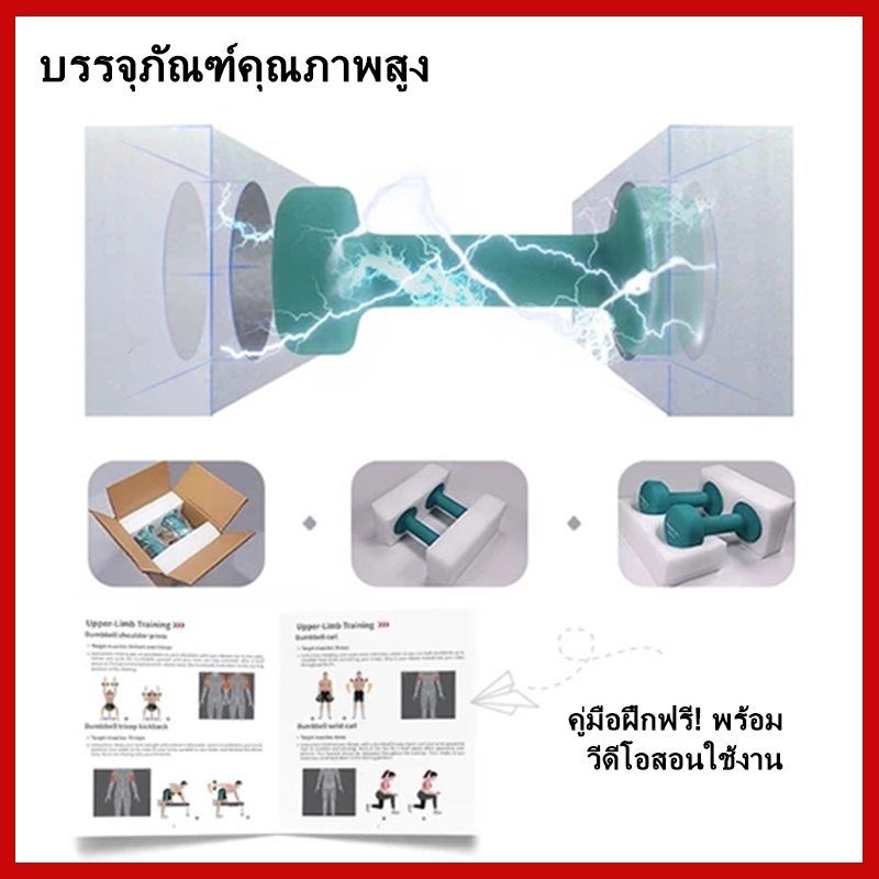โปรไอรอน ดัมเบล ดัมเบล ดัมเบล ดัมเบล ยิม ดัมเบล นีโอพรีน 1 กก. 2 กก. 3 กก. 4 กก. 5 กก. 6 กก. 7 กก. 8 กก. 10 กก. (2 ชิ้น) ฟิตเนสออกกําลังกายบ้านน้ําหนักฝึกออกกําลังกาย - รูปที่ 5