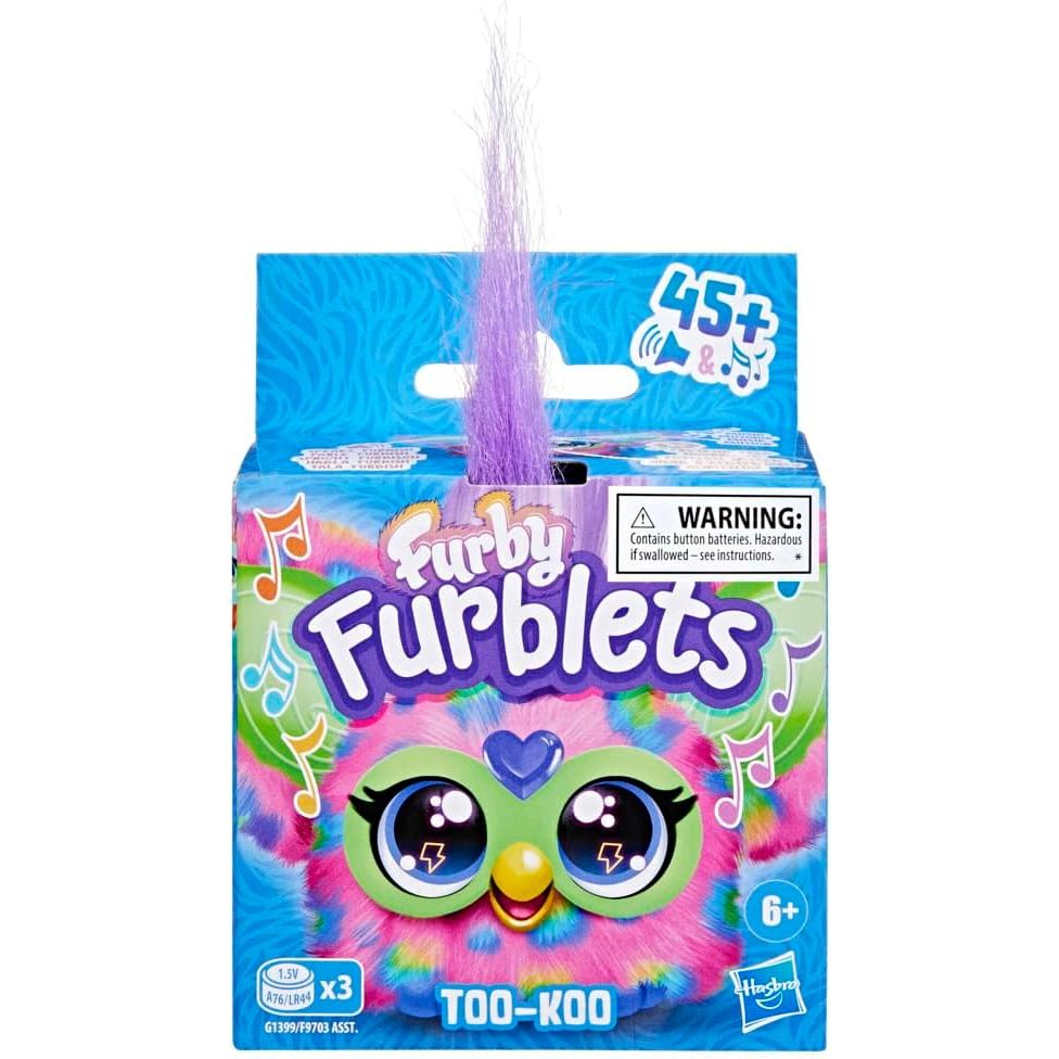 Furby Furblets Too-Koo Mini Friend, 45+ Sounds & Music, Speaks Only Furbish, ของเล่นตุ๊กตาอิเล็กทรอน