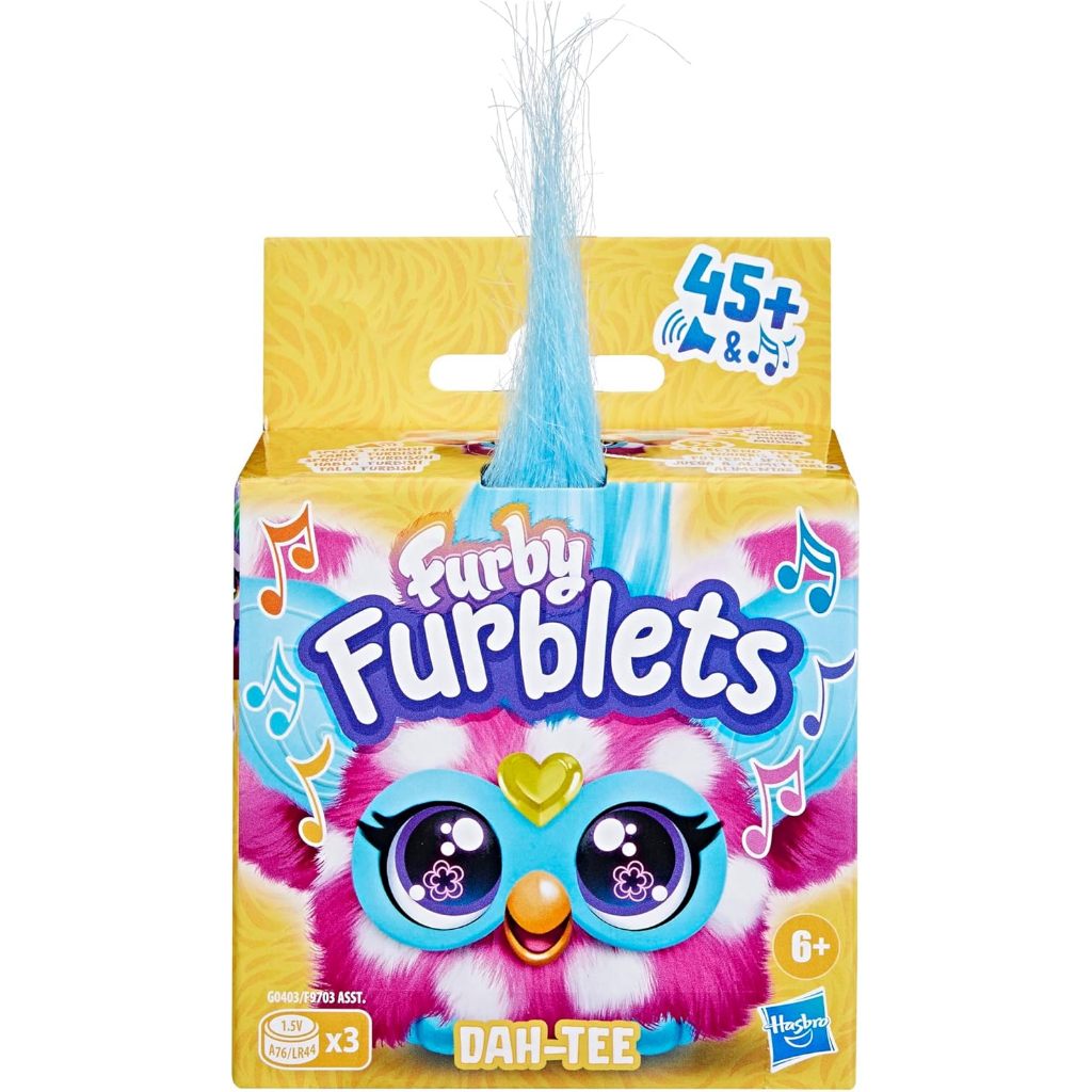 Furby Furblets Dah-Tee Mini Friend, 45+ Sounds & Music, Speaks Only Furbish, ของเล่นตุ๊กตาอิเล็กทรอน